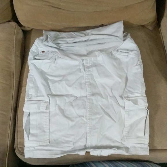 Hudson A Pea In The Pod Collection White Denim Maternity Skirt - size 27 - Picture 1 of 8